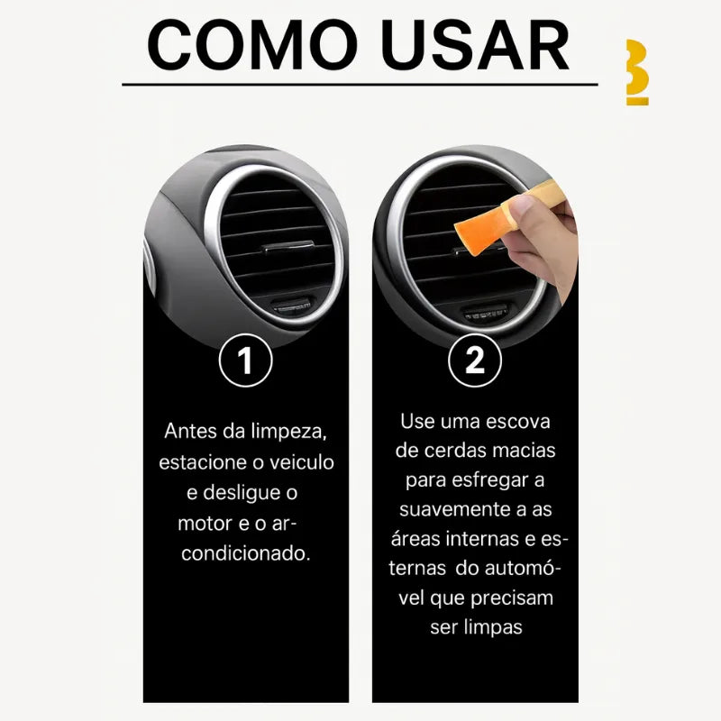 Escova de Limpeza Interna de Cerdas Macias – Detalhamento Automotivo