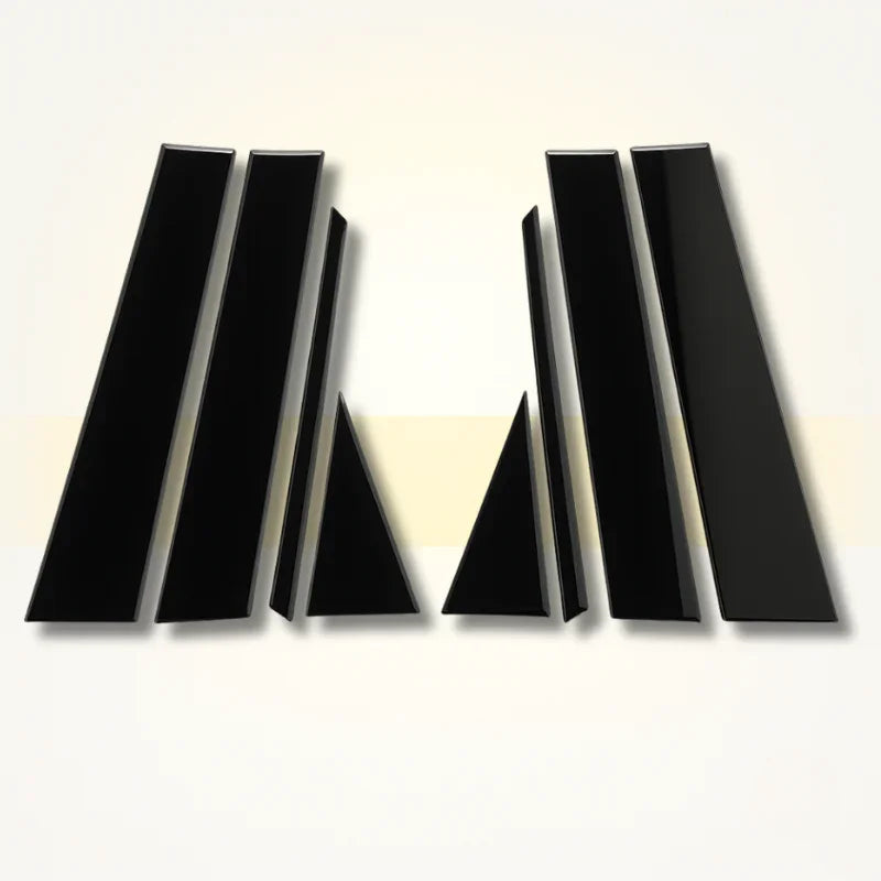 Kit de Acabamento Black Piano 8 Peças para Colunas VW Nivus, Polo e Taigo – Black Pillar Posts Premium