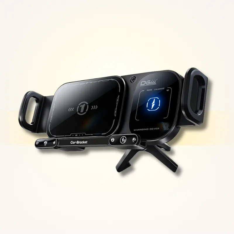 Suporte Automático com Carga Rápida – Gira 90° com Um Toque