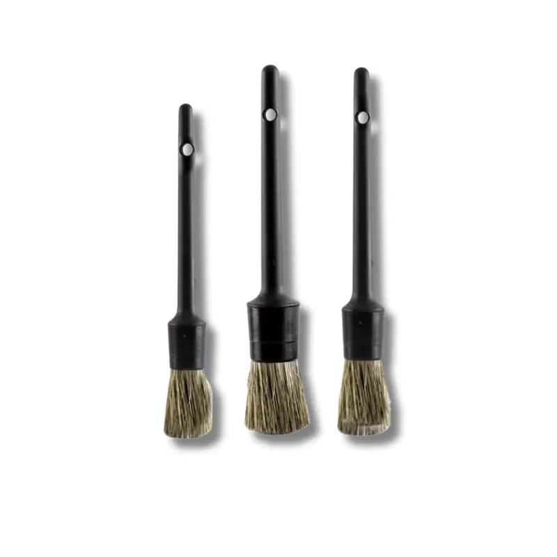 Kit Escovas Premium de Detalhamento Automotivo – Cerdas Naturais para Limpeza Profunda
