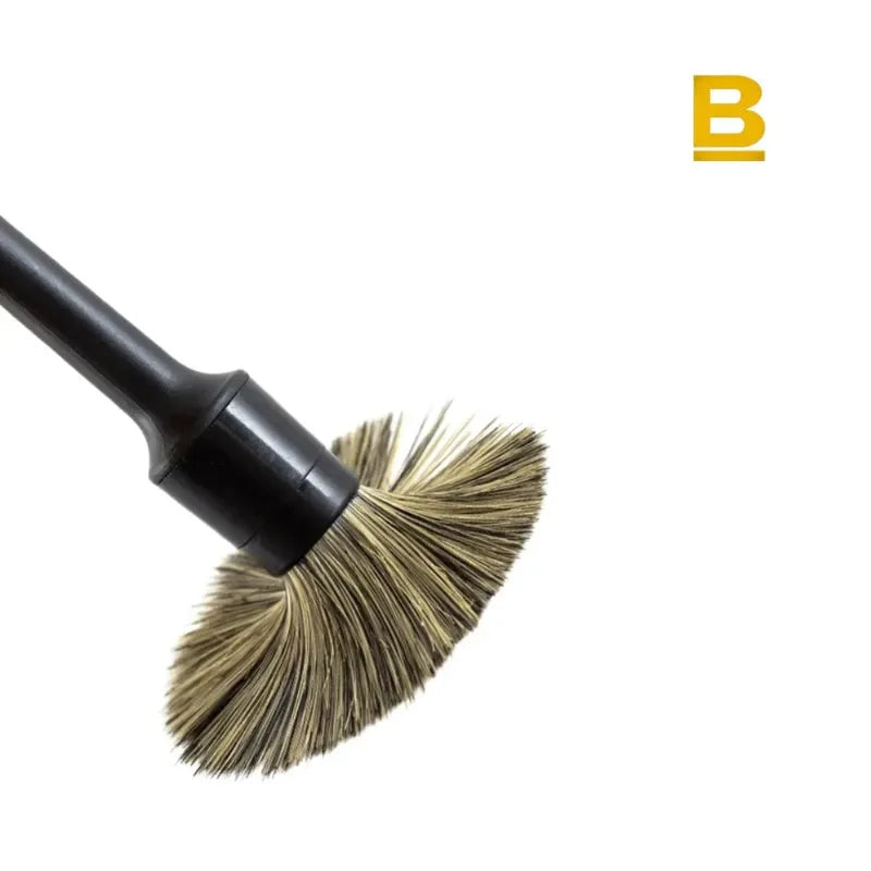 Kit Escovas Premium de Detalhamento Automotivo – Cerdas Naturais para Limpeza Profunda