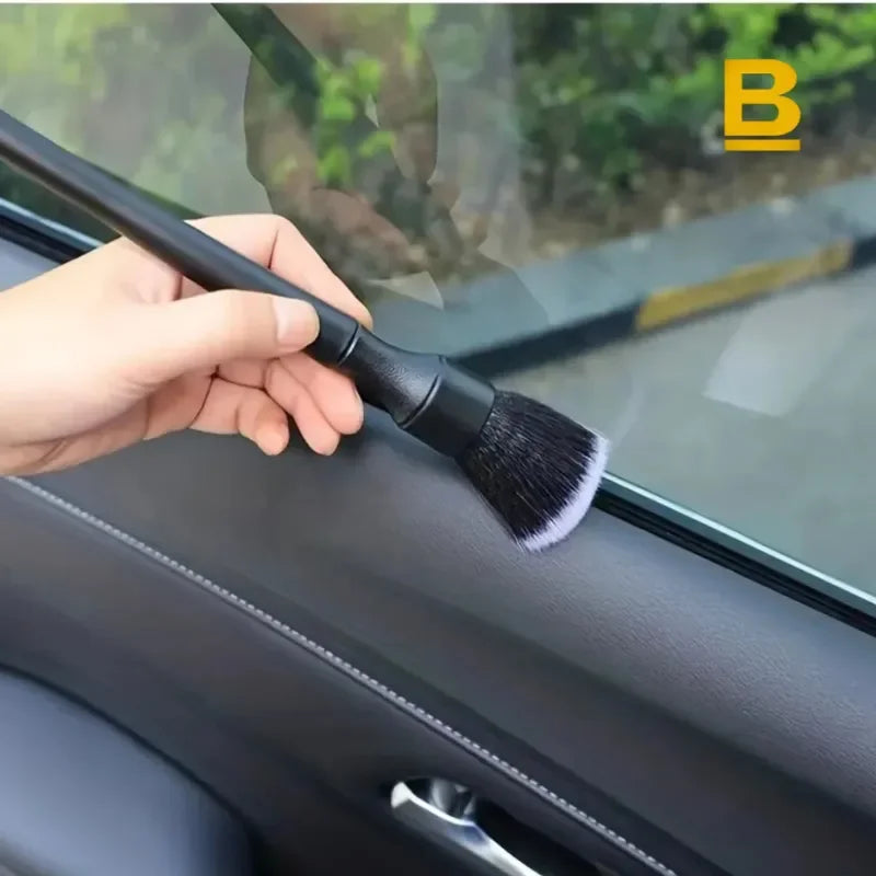 Escova de Detalhamento Automotivo para Interior e Moto – Pincel de Cerdas Macias para Limpeza Precisa
